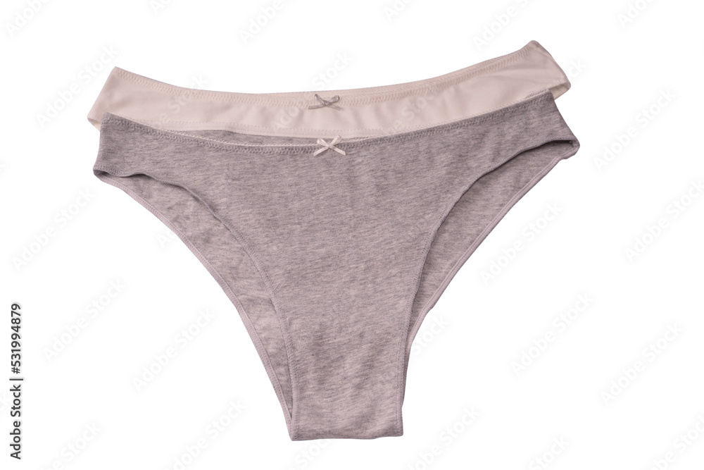 Women cotton panties isolated on white background. Women cotton panties isolated on white background.