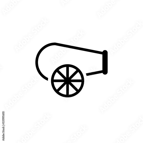 cannon icon vector illustration on white background.