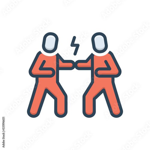 Color illustration icon for enemy