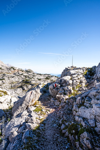 Stony path in the Alps