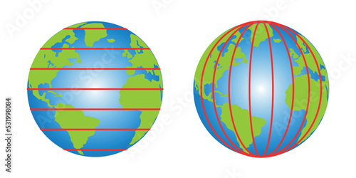 latitude and longitude diagram of earth