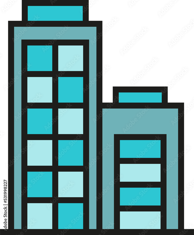Obraz premium office building icon illustration