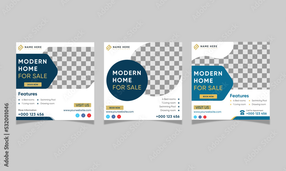 Modern home sale real estate post design Modern home sale real estate post design