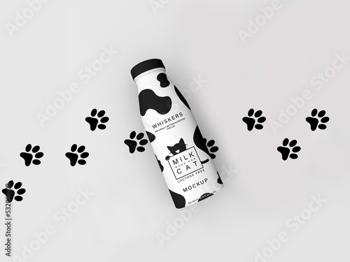 Milk Bottle ad mockup design