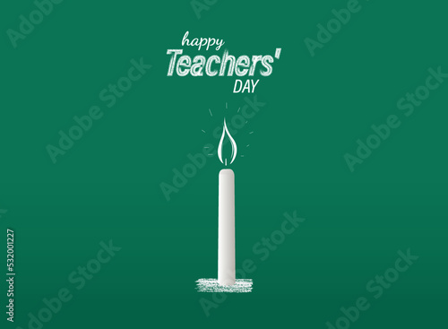 Happy Teacher's day concept vector illustration background. Creative teacher's day vector education concept.