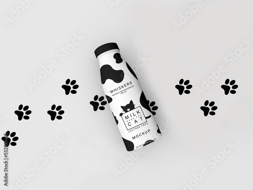 Milk Bottle ad mockup design
