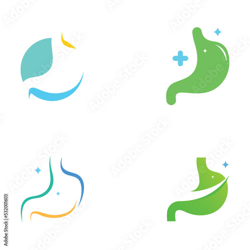 Stomach health and stomach care template logo design. Logo sign for doctor, business and branding.