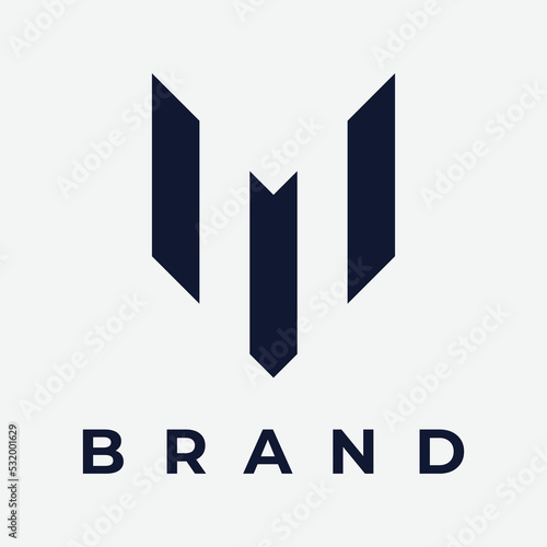 Abstract initial template logo minimalist letter M element.Symbol of modern  elegant  unique and luxurious geometry.Design for identity.brand. company business.