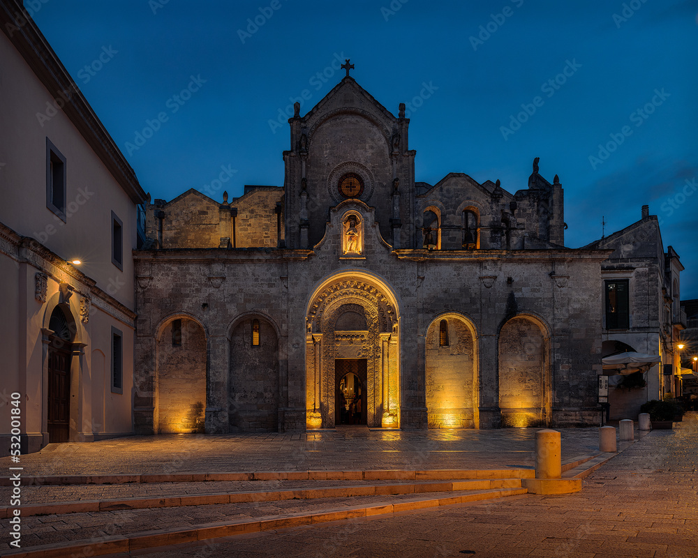Matera Italy st john church at night