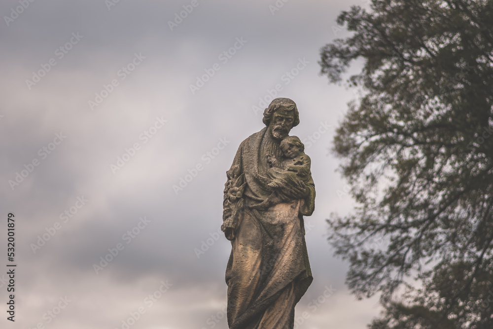 religious statues in the cemetery religious statues in the cemetery