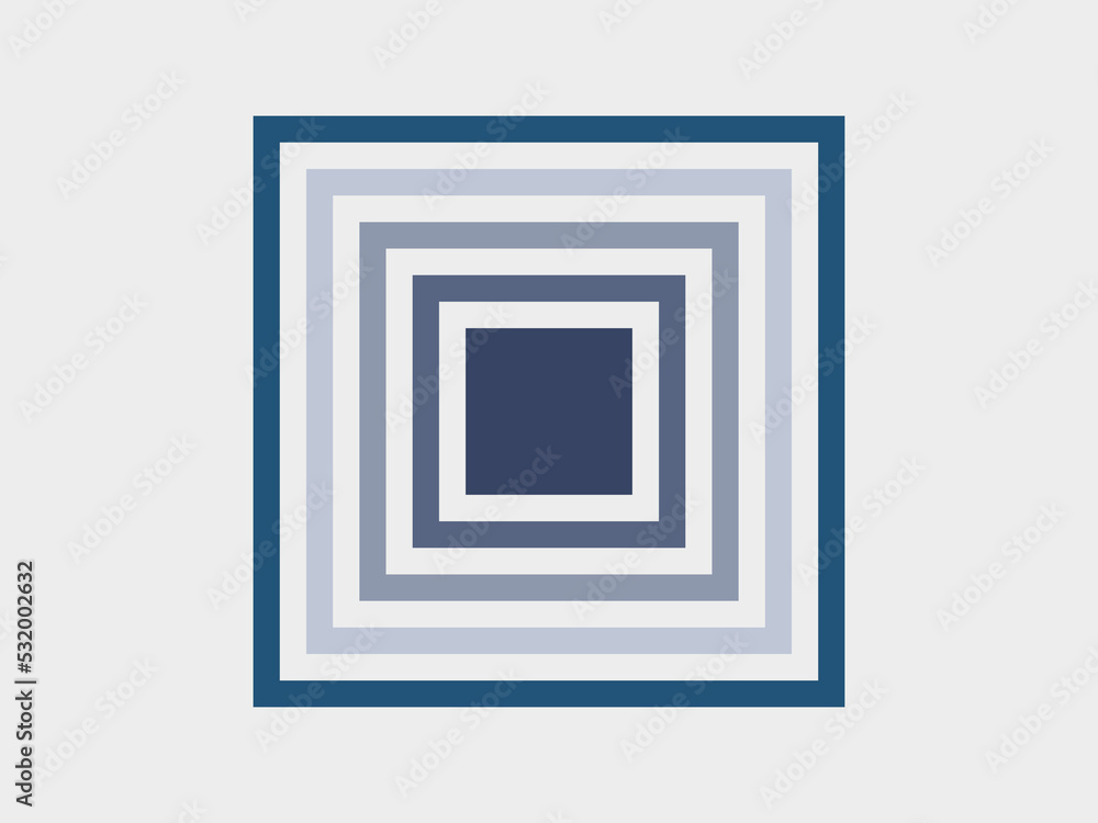 Abstract rectangular shape. Frames of bluish shades or a square target. Abstract rectangular shape. Frames of bluish shades or a square target.