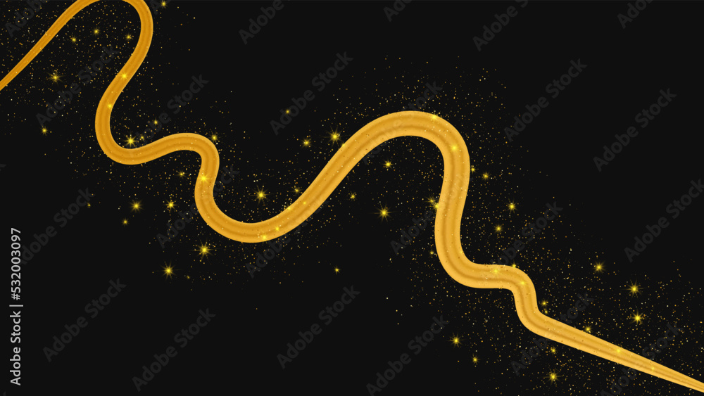 Golden wave with shiny and glitter effect Golden wave with shiny and glitter effect