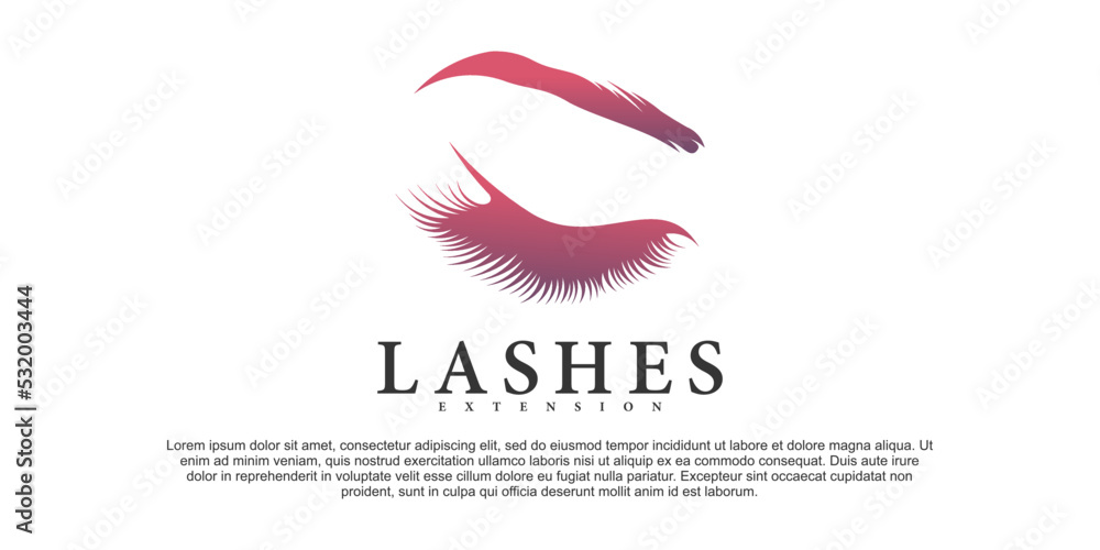 Modern eyelash beauty logo design collection Premium Vektor Modern eyelash beauty logo design collection Premium Vektor