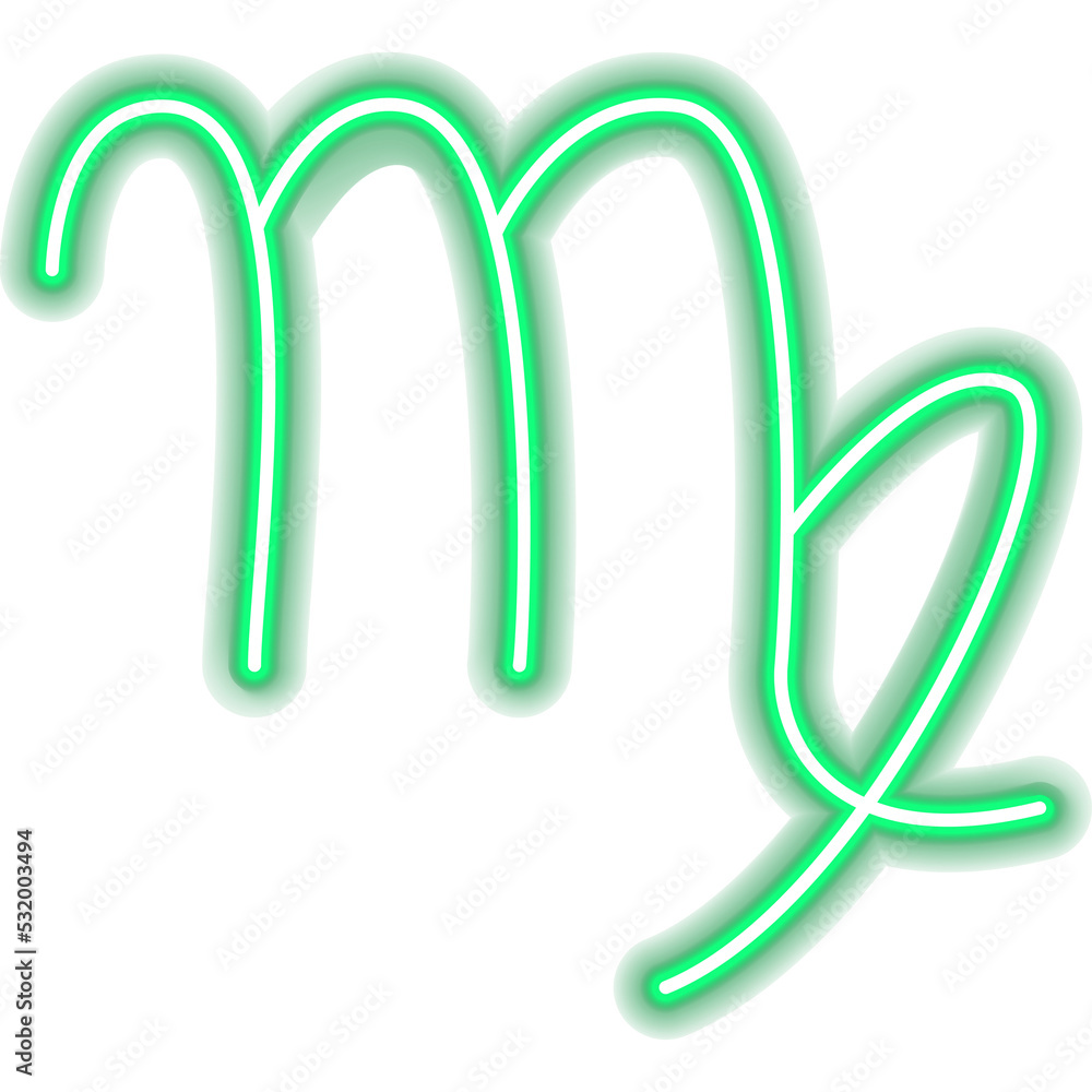 Virgo Zodiac Neon Sign. Vector Illustration of Horoscope Promotion. Virgo Zodiac Neon Sign. Vector Illustration of Horoscope Promotion.