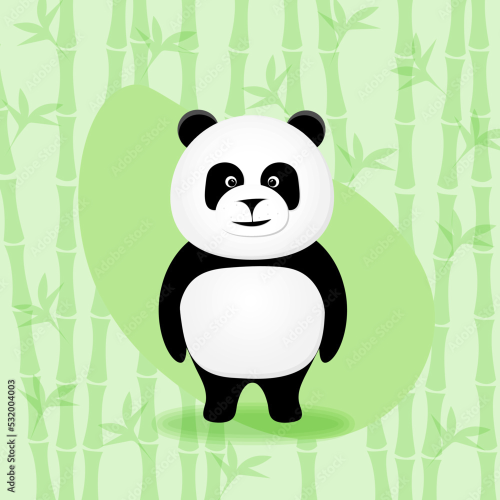 Panda in bamboo forest Panda in bamboo forest