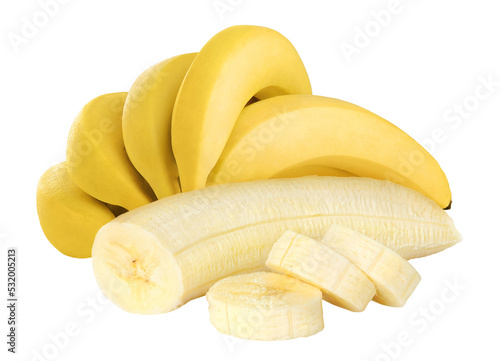 Isolated bunch of bananas