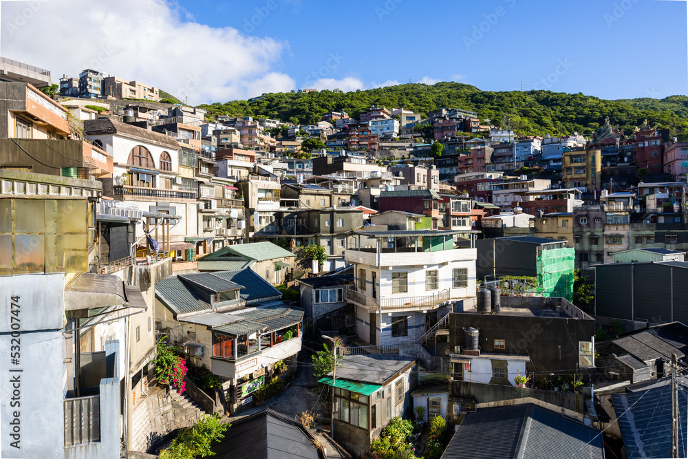 Taiwan Jiufen village on the mountain