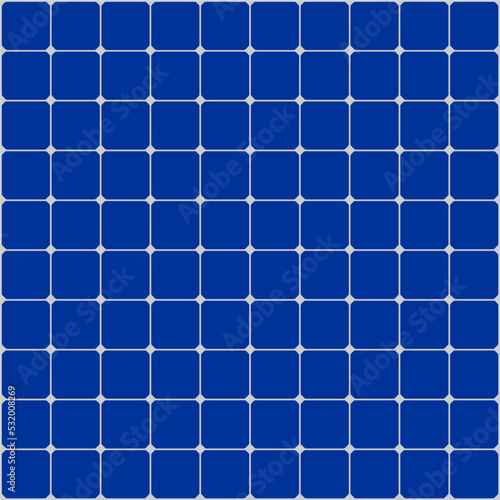 Solar Cell Panel Seamless Pattern Blue Background Vector Illustration