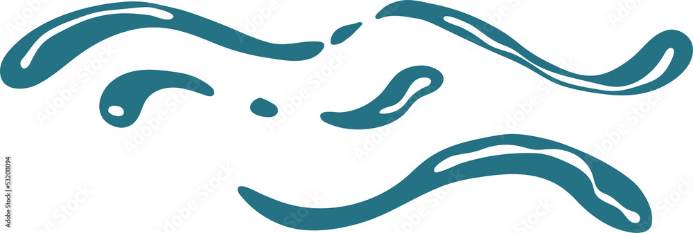 Abstract shapes of water splashes, waves, ocean Abstract shapes of water splashes, waves, ocean