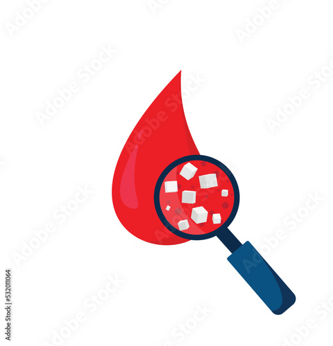 Beautiful vector diabetic icon. Glucometer cartoon sign. Blood glucose meter pictogram. Medical editable illustration isolated on white background.