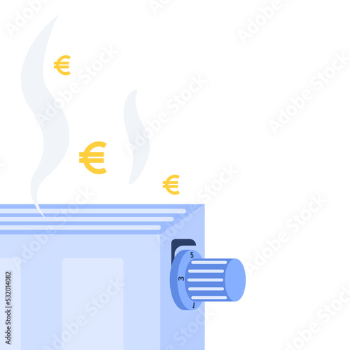 Thermostatic valve of the radiator. Reducing the heat due to high energy prices. Regulating the temperature in the house with a thermostat. Lowering heating costs in winter.