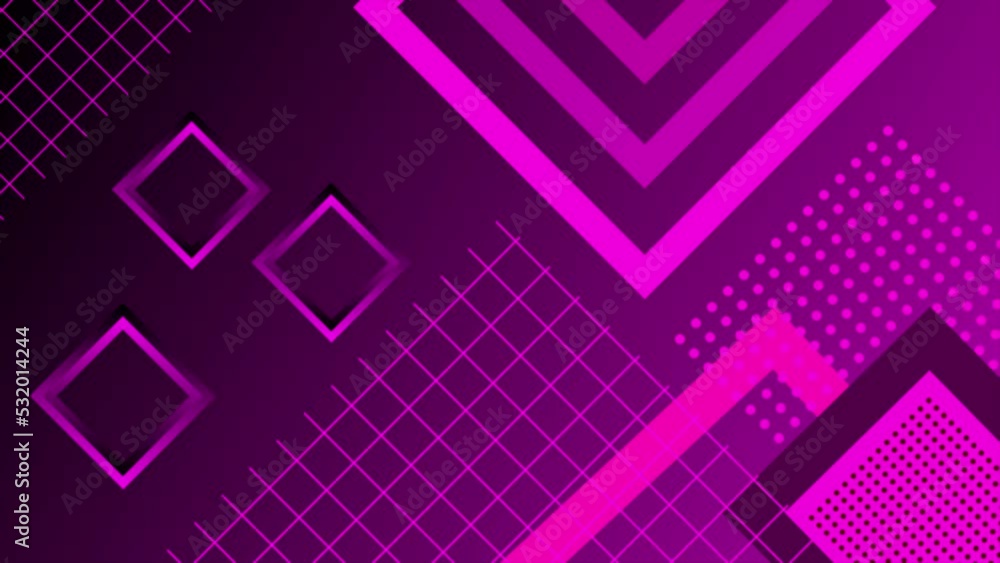Animated pink color multiple squares shapes element background Animated pink color multiple squares shapes element background
