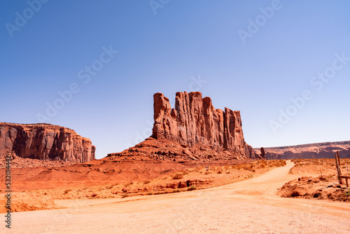 View from the Monument Valley on a summer day. 