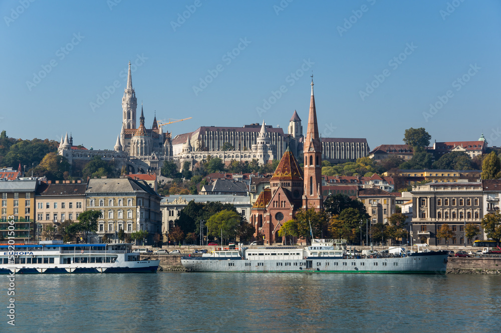 View of the historical center of Budapest