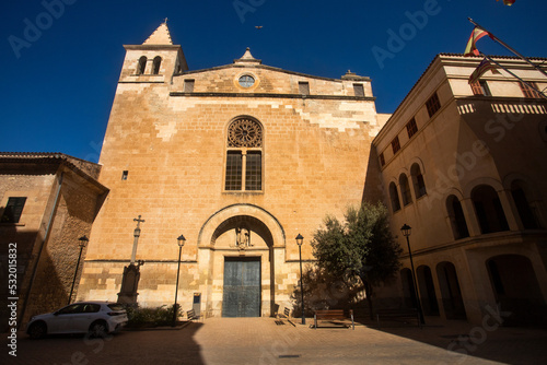 Manacor, Palma de Mallorca - Spain - September 15, 2022. Convent San Vicente Ferrer This convent of Manacor was founded after the authorization signed by Philip II in 1576