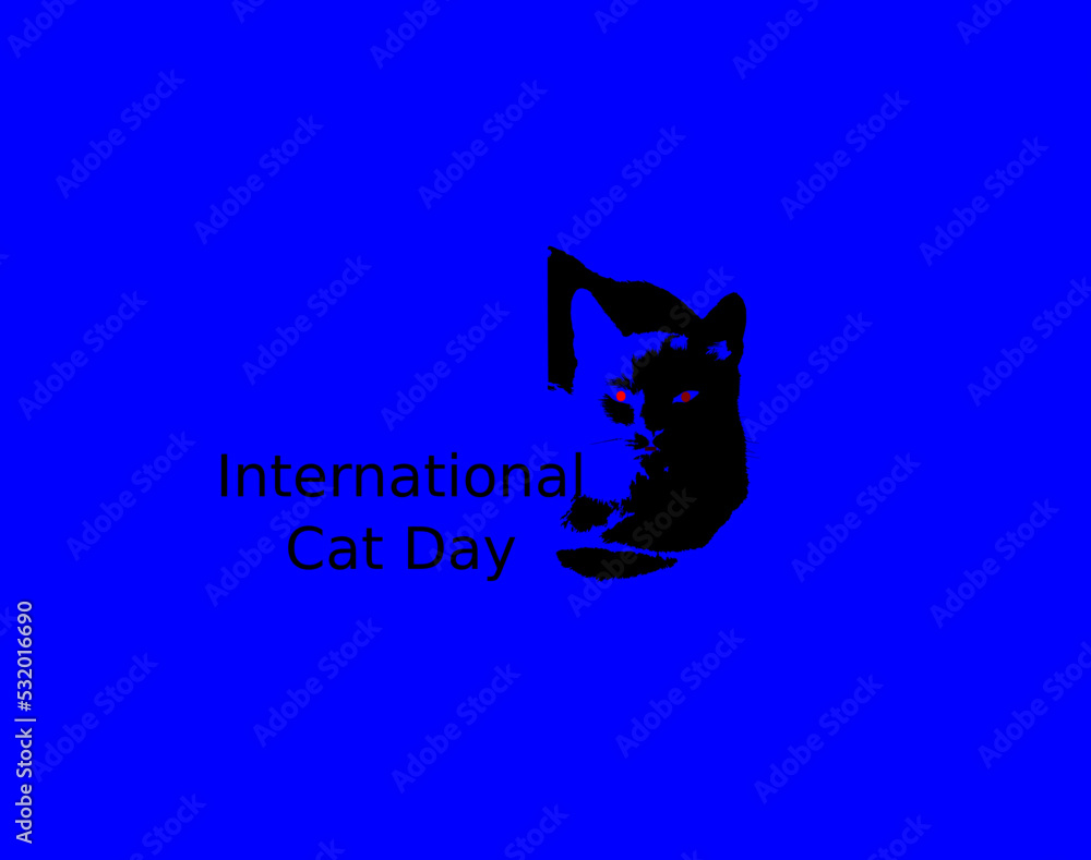 International Cat Day 2023 banner - obrazy, fototapety, plakaty 