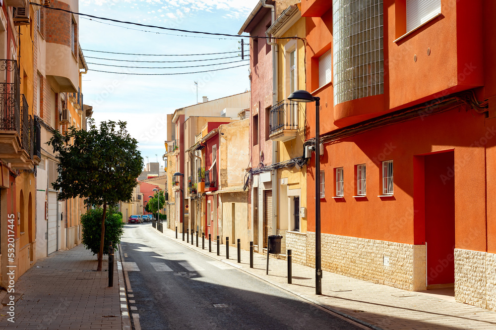 Street road Mediterranean architecture Spain