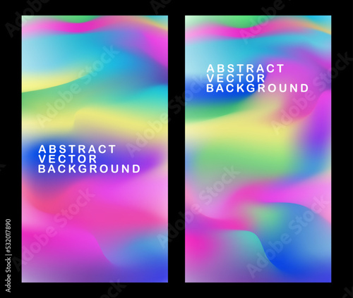 Set of Colorful Gradient Abstract Vector Backgrounds
