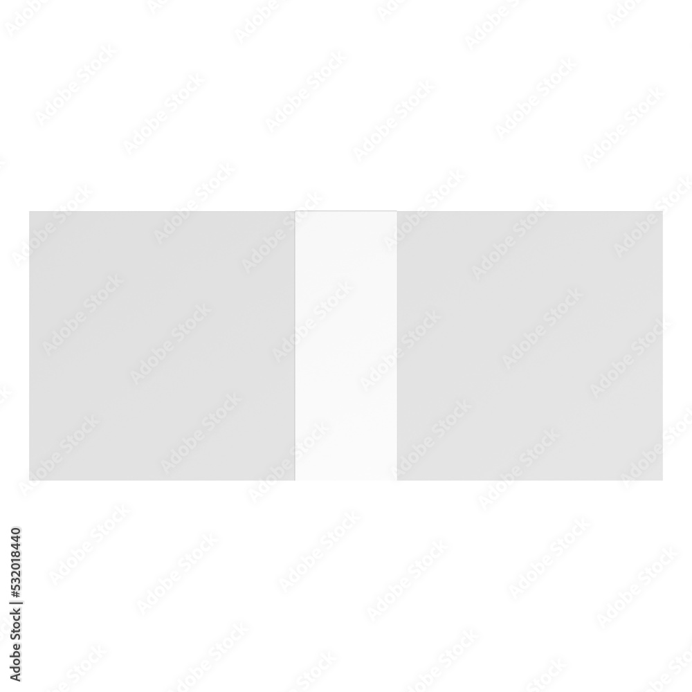 3D rendering illustration of a stack of blank banknotes 3D rendering illustration of a stack of blank banknotes