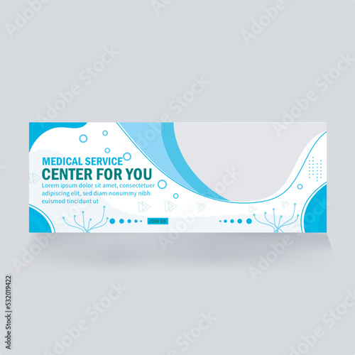 Medical health care service banner cover poster template design web banner and social media post