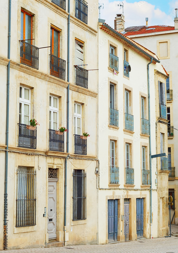 street traditional architecture Bеziers France