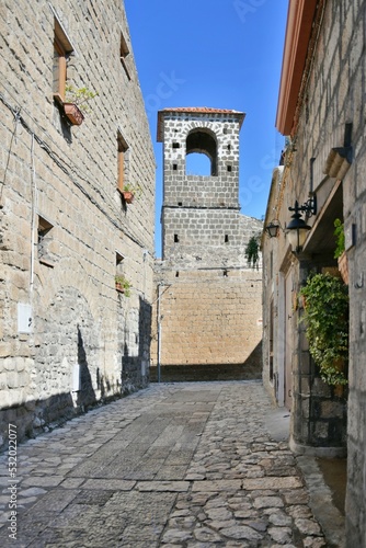 Fototapeta Naklejka Na Ścianę i Meble -  A narrow street in Caserta, an old town in Campania, Italy.