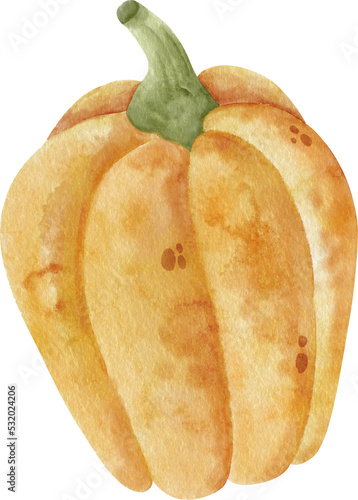 Pumpkin harvest Watercolor clipart, png element