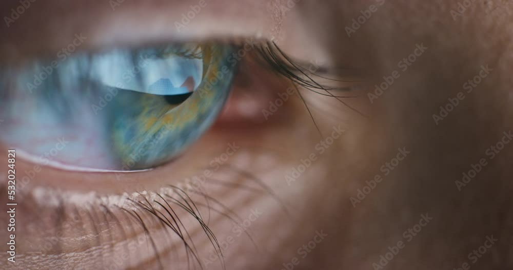 Eye, vision and exam with a senior testing their eyesight at the optician for prescription
