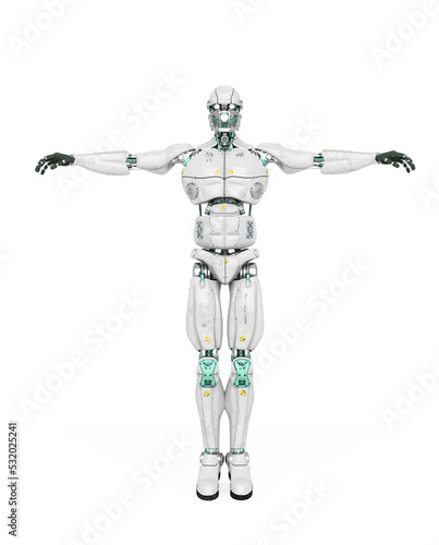robot test is doing a t pose