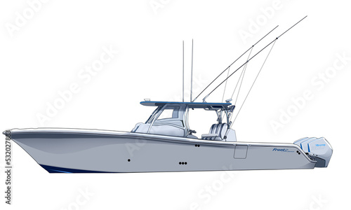 Fotografia, Obraz vector boat