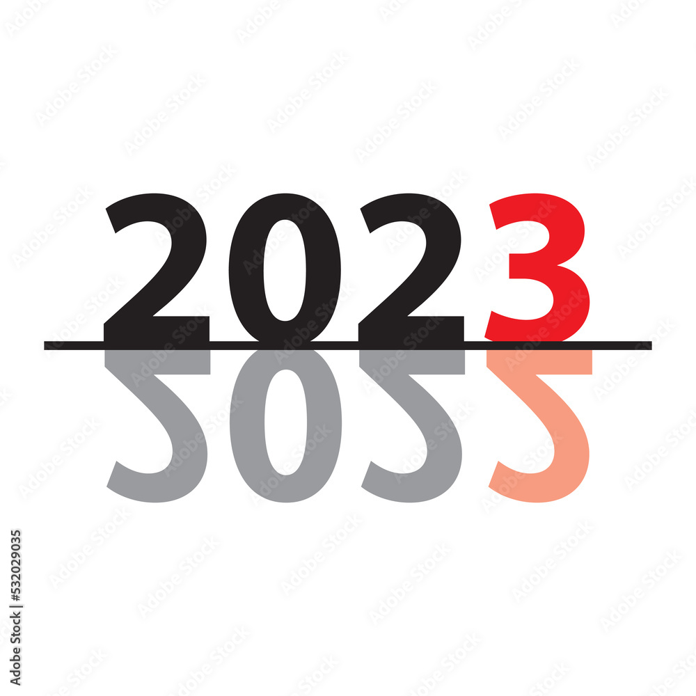2023 Hand Drawn Vector Numbers, Sketch Calendar Design