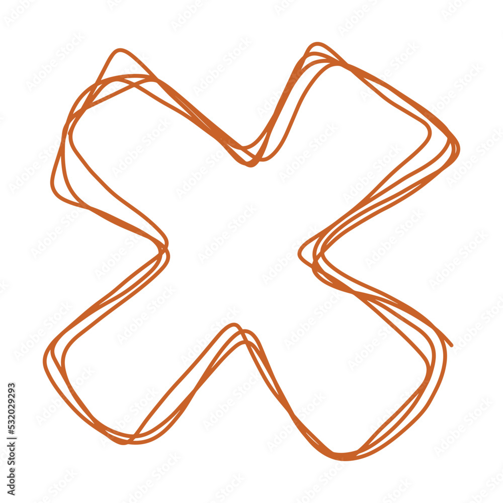 Alphabet X letter hand drawn outline stroke drawing illustration element art for education Alphabet X letter hand drawn outline stroke drawing illustration element art for education