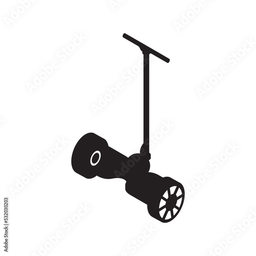 Electric transport kick segway icon | Black Vector illustration |
