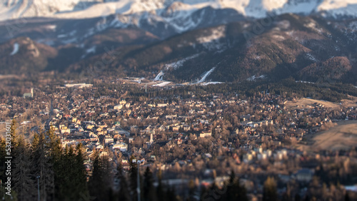 View of Zakopane Tilt Shift 