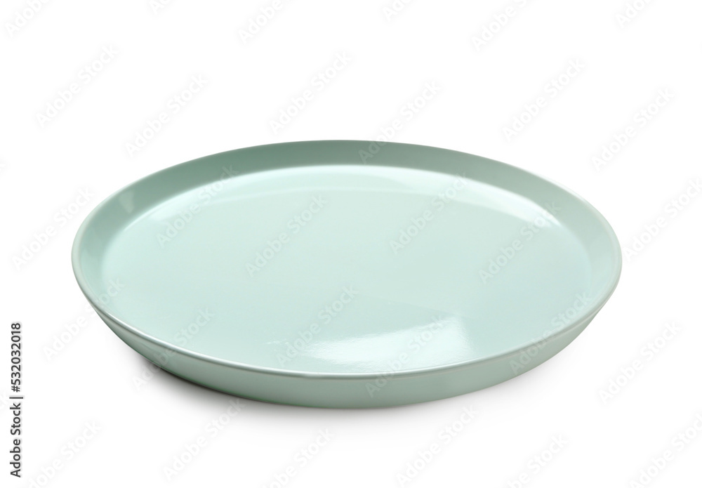 Empty ceramic plate isolated on white Empty ceramic plate isolated on white