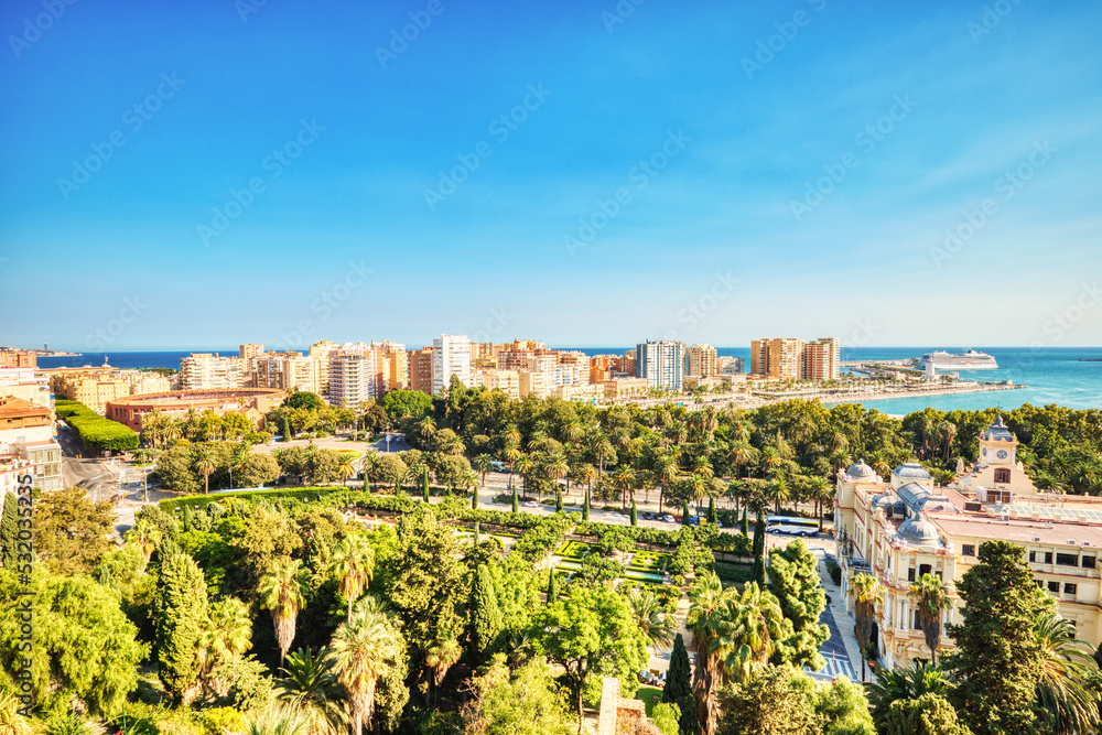 Malaga Aerial View during a Sunny Day