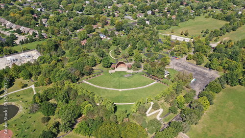 Aerial photos of the Amphitheater at Stubbs park Centerville Oio