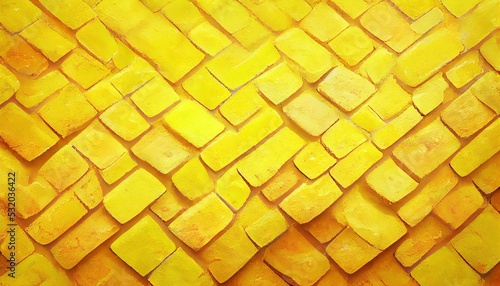 Yellow brick road background. Can be used as wallpaper by ai