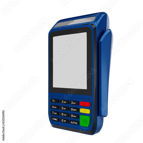 Payment terminal with credit card 3d