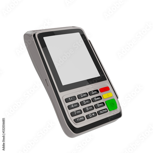 Payment terminal with credit card 3d